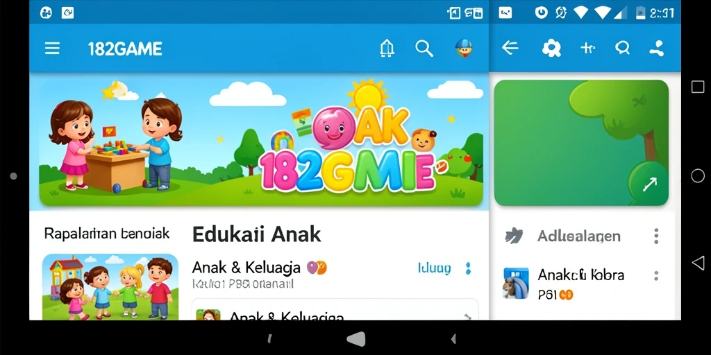 Screenshot antarmuka 182GAME yang interaktif dan edukatif.