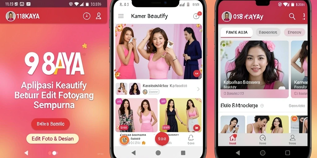 Screenshot aplikasi 918KAYA menampilkan antarmuka edit foto yang canggih dan mudah digunakan.