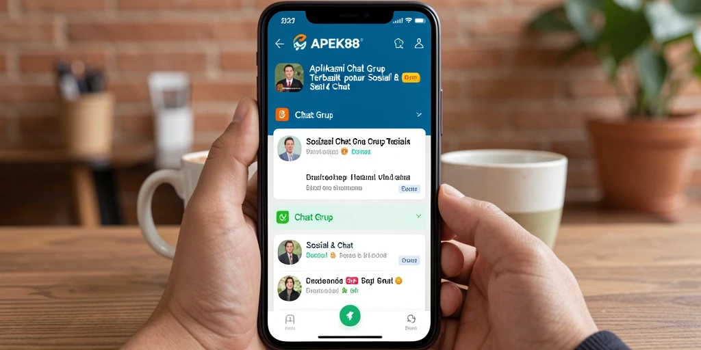 Tampilan antarmuka APEK88 yang menarik dan fungsional untuk chat grup.