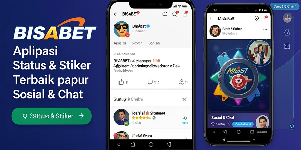 Tampilan antarmuka BISABET dengan berbagai stiker menarik.
