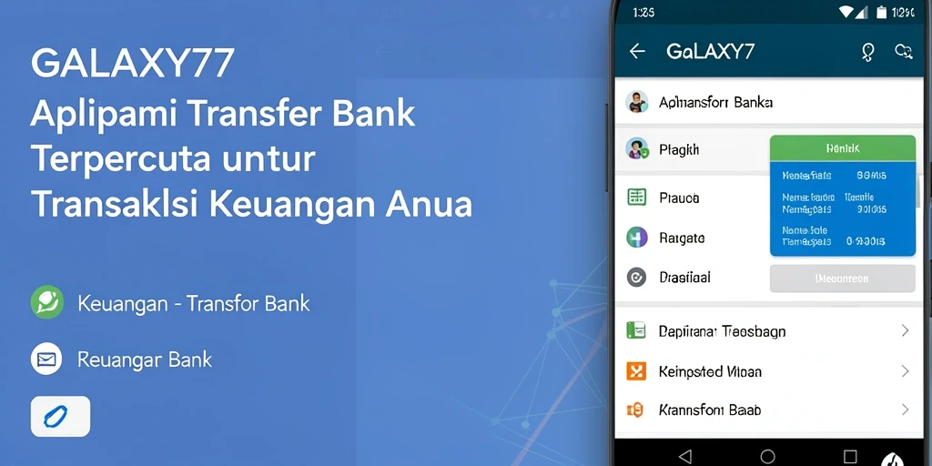 Antarmuka GALAXY77 untuk transfer bank yang mudah digunakan.