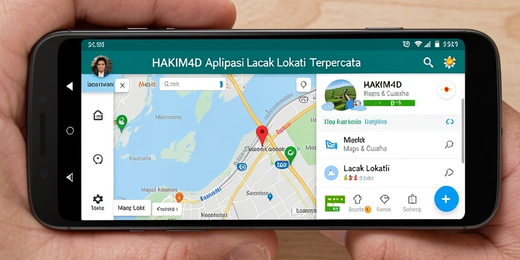 Antarmuka intuitif HAKIM4D dengan peta interaktif untuk lacak lokasi.