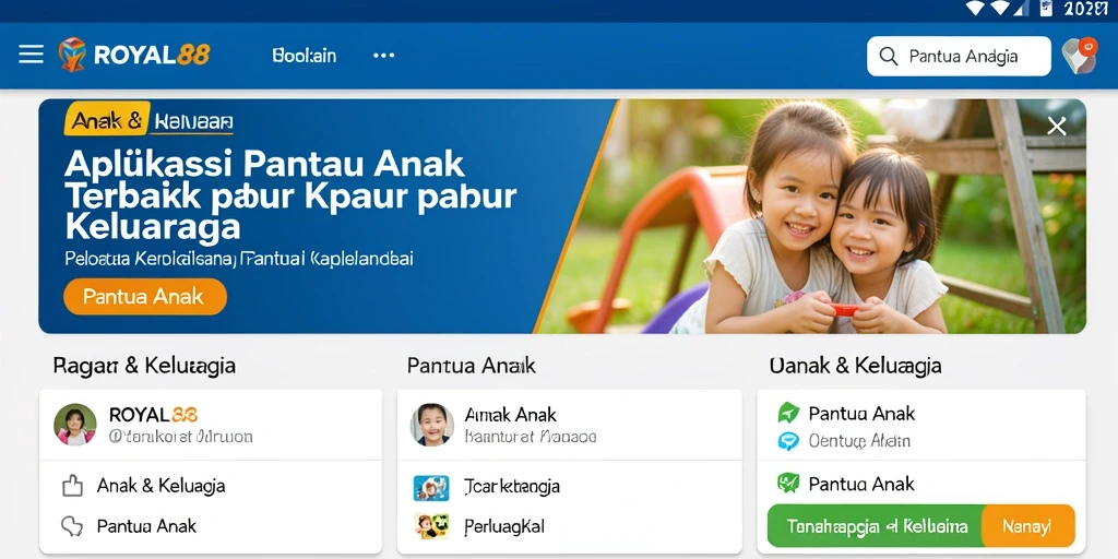 Antarmuka ROYAL88 yang intuitif dan mudah digunakan untuk Pantau Anak.